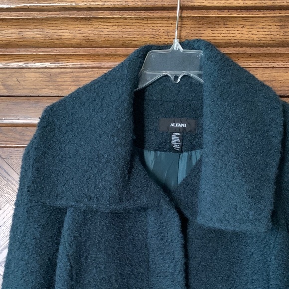 Alfani dark teal wool boucle coat. Great condition! - Picture 7 of 10